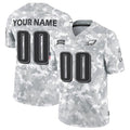 Custom P.Eagles Active Player 2024 F.U.S.E Arctic Camo Salute To Service Limited Stitched Football Jersey Marou