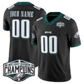 Custom P.Eagles Active Player Black 2024 NFC East Champions F.U.S.E. Vapor Untouchable Limited Stitched Football Jersey Marou