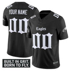 Custom P.Eagles Active Player Black 2025 F.U.S.E. 'Gothic Philly Edition' Vapor Limited V2 Stitched Football Jersey Marou