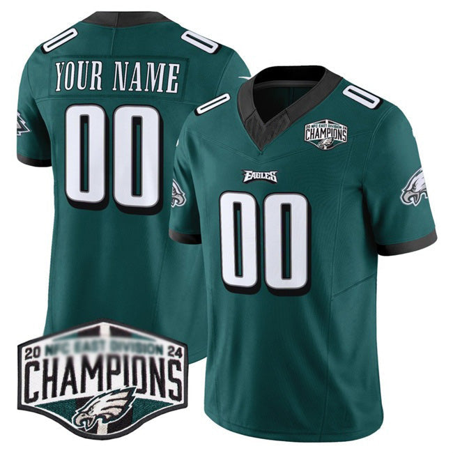 Custom P.Eagles Active Player Green 2024 NFC East Champions F.U.S.E. Vapor Untouchable Limited Stitched Football Jersey Marou