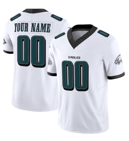 Custom P.Eagles Active Player White 2024 New F.U.S.E. Vapor Untouchable Limited Stitched Football Jersey Marou