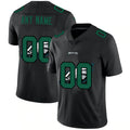 Custom P.Eagles Black Team Logo Dual Overlap Limited Football Jersey Marou