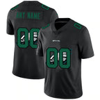 Custom P.Eagles Black Team Logo Dual Overlap Limited Football Jersey Marou