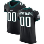 Custom P.Eagles Black Vapor Untouchable Elite Football Jersey Marou