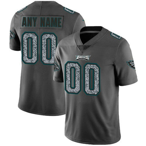 Custom P.Eagles Gray Static Vapor Untouchable Limited Football Jersey Marou