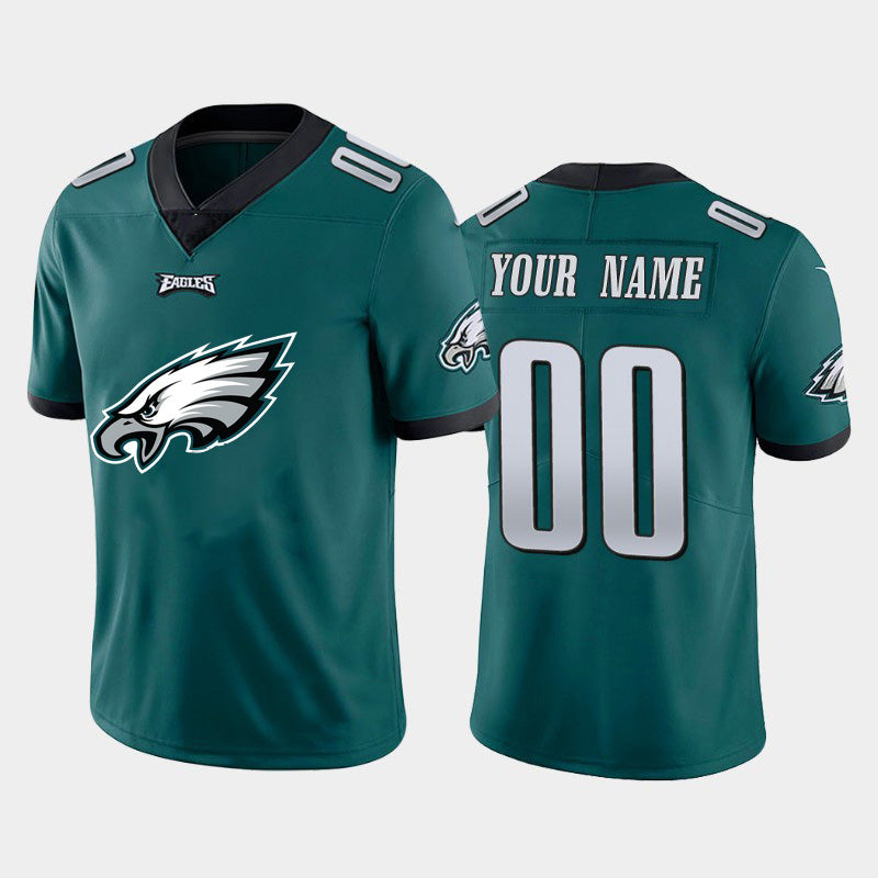 Custom P.Eagles Green Team Big Logo Vapor Untouchable Limited Football Jersey Marou