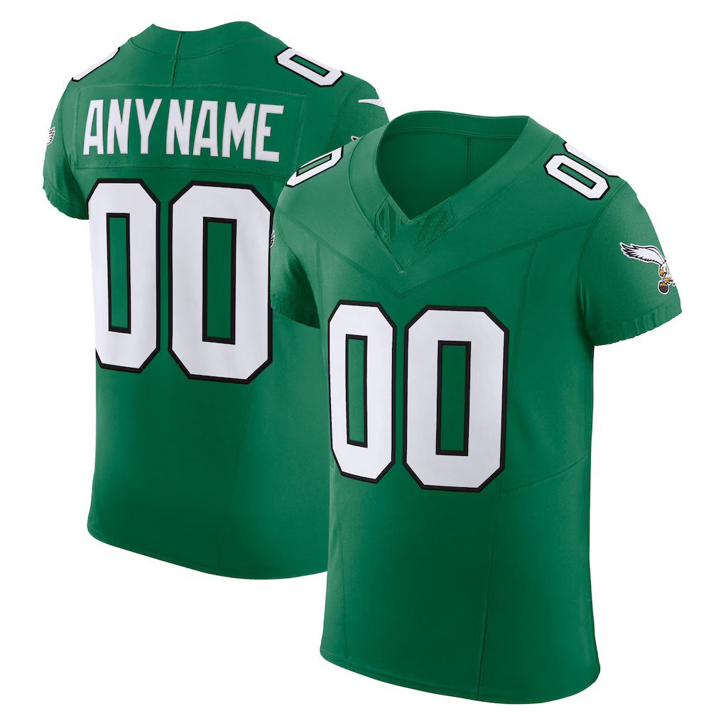 Custom P.Eagles Kelly Green 2nd Alternate Vapor F.U.S.E. Elite Football Jersey Marou