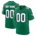 Custom P.Eagles Kelly Green Alternate Game Football Jersey Marou