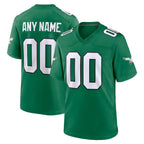 Custom P.Eagles Kelly Green Alternate Game Football Jersey Marou