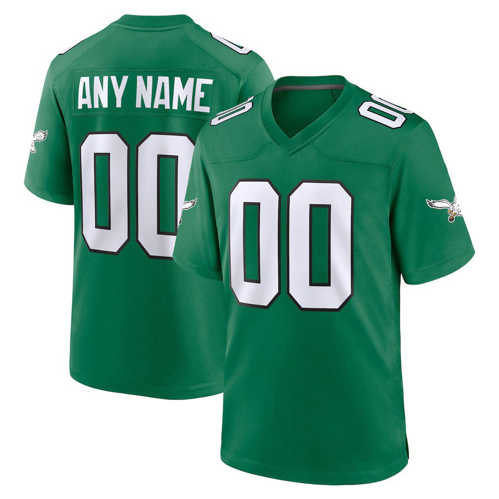 Custom P.Eagles Kelly Green Alternate Game Football Jersey Marou