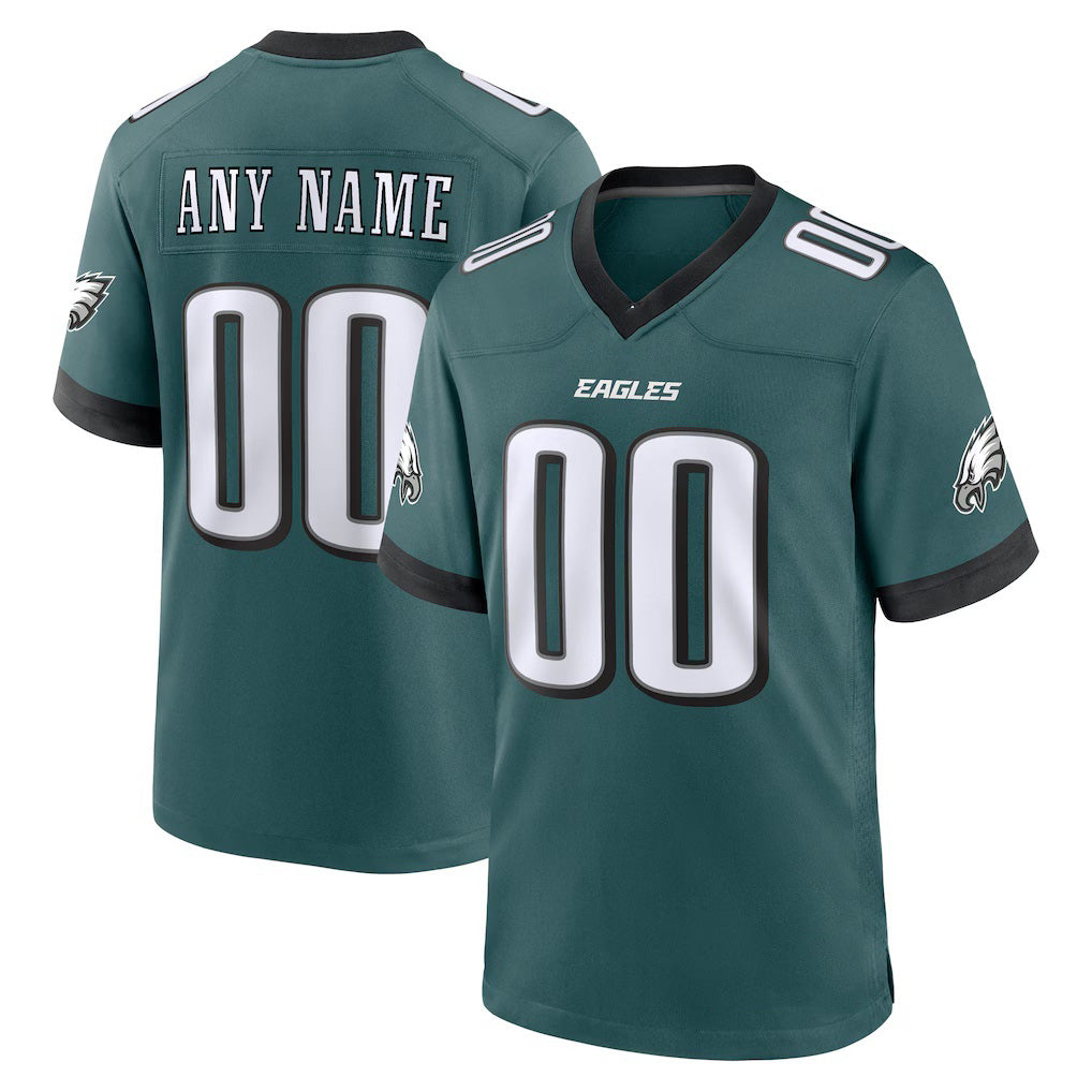 Custom P.Eagles Midnight Green Game Football Jersey Marou