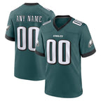 Custom P.Eagles Midnight Green Game Football Jersey Marou