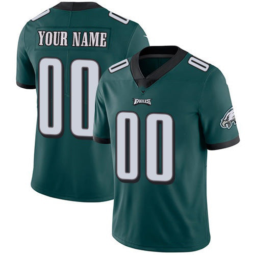 Custom P.Eagles Midnight Green Team Color Stitched Vapor Untouchable Limited Football Jersey Marou
