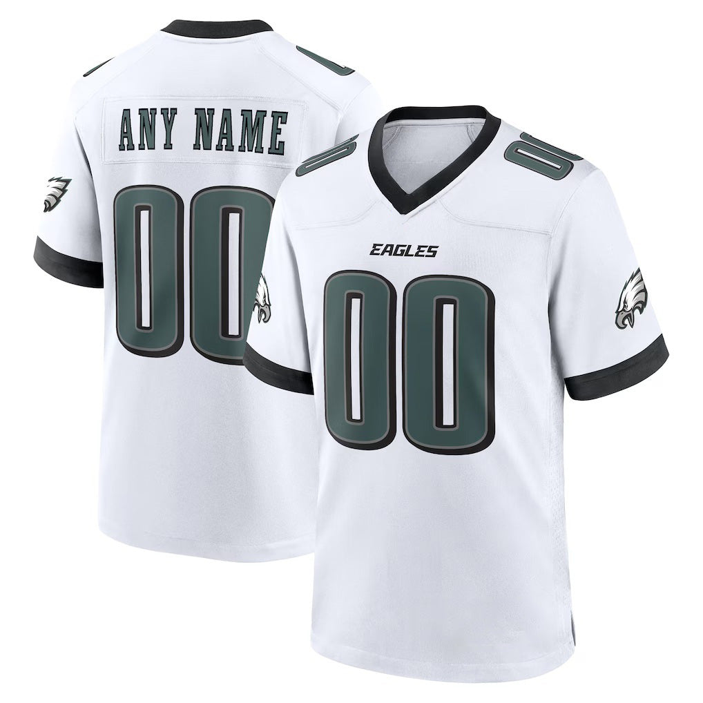 Custom P.Eagles White Game Football Jersey Marou