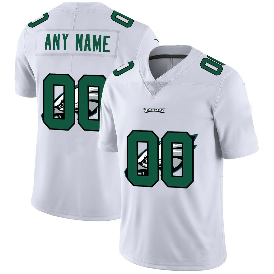 Custom P.Eagles White Team Big Logo Vapor Untouchable Limited Football Jersey Marou
