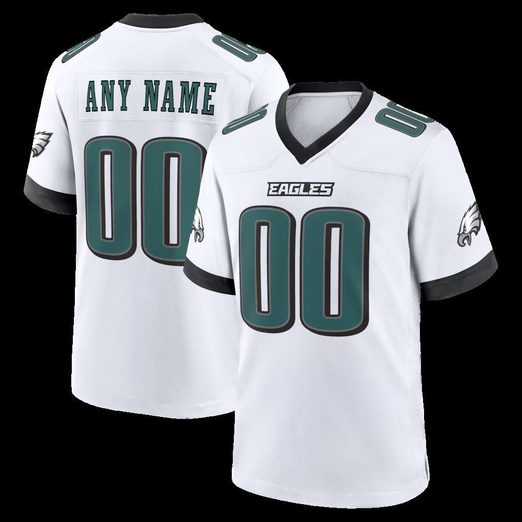 Custom P.Eagles White White Game Football Jersey Marou