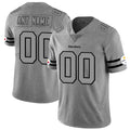 Custom P.Steelers 2019 Gray Gridiron Gray Vapor Untouchable Limited Football Jersey Marou
