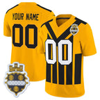 Custom P.Steelers Active Player Gold 1933 F.U.S.E. Throwback Alternate Stitched Football Jersey Marou