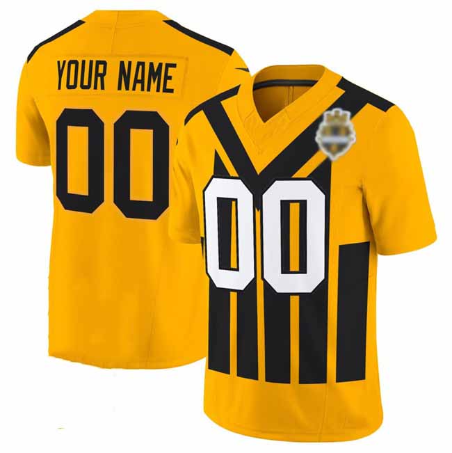 Custom P.Steelers Active Player Gold 1933 F.U.S.E. Throwback Alternate Stitched Jersey