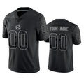 Custom P.Steelers Active Player Reflective Limited Stitched Football Jersey Marou