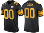 Custom P.Steelers Black Color Rush Legend Limited Football Jersey Marou