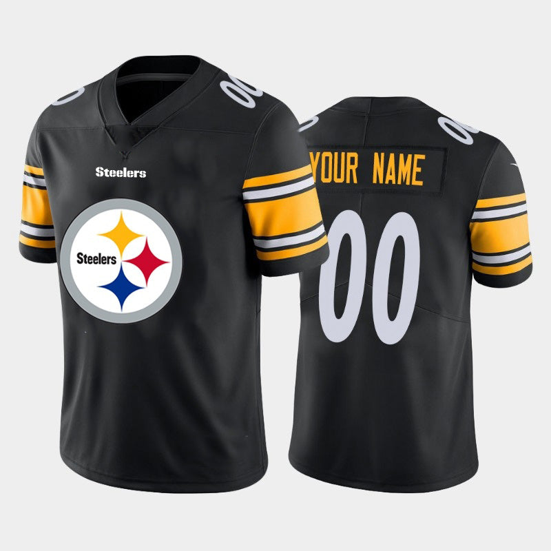 Custom P.Steelers Black Team Big Logo Vapor Untouchable Limited Football Jersey Marou