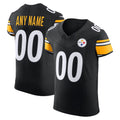 Custom P.Steelers Black Vapor F.U.S.E. Elite Football Jersey Marou