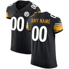 Custom P.Steelers Black Vapor Untouchable Elite Football Jersey Marou