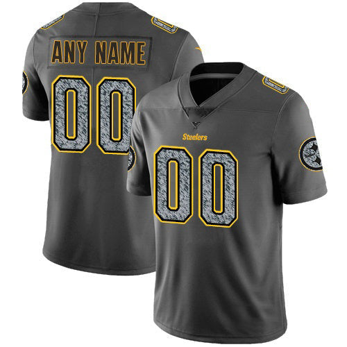 Custom P.Steelers Gray Static Vapor Untouchable Limited Football Jersey Marou