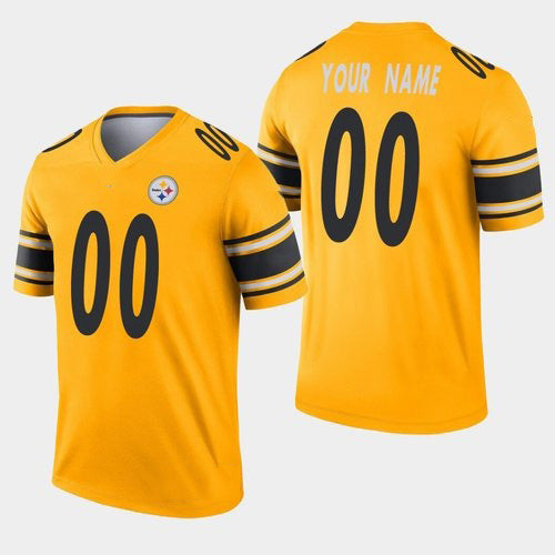 Custom P.Steelers Inverted Gold Legend Football Jersey Marou