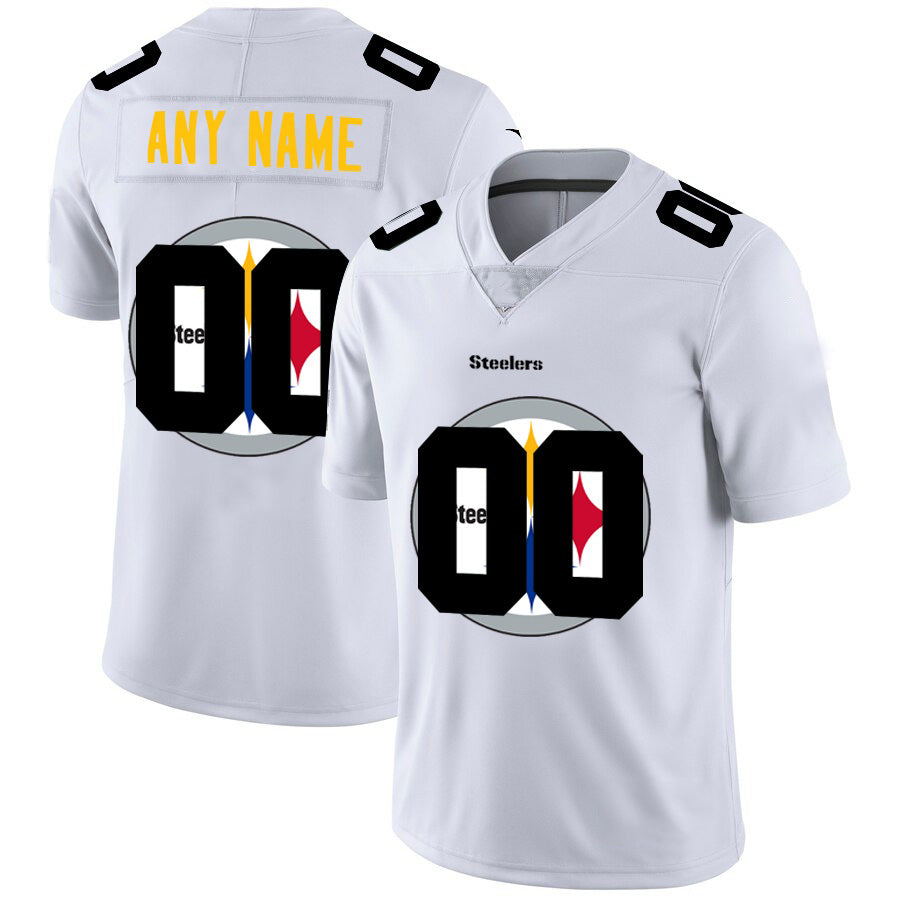 Custom P.Steelers White Team Big Logo Vapor Untouchable Limited Football Jersey Marou
