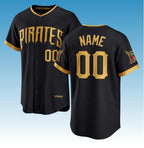 Custom Pittsburgh Pirates Black 2026 City Connect Stadium Stitched Baseball Jersey