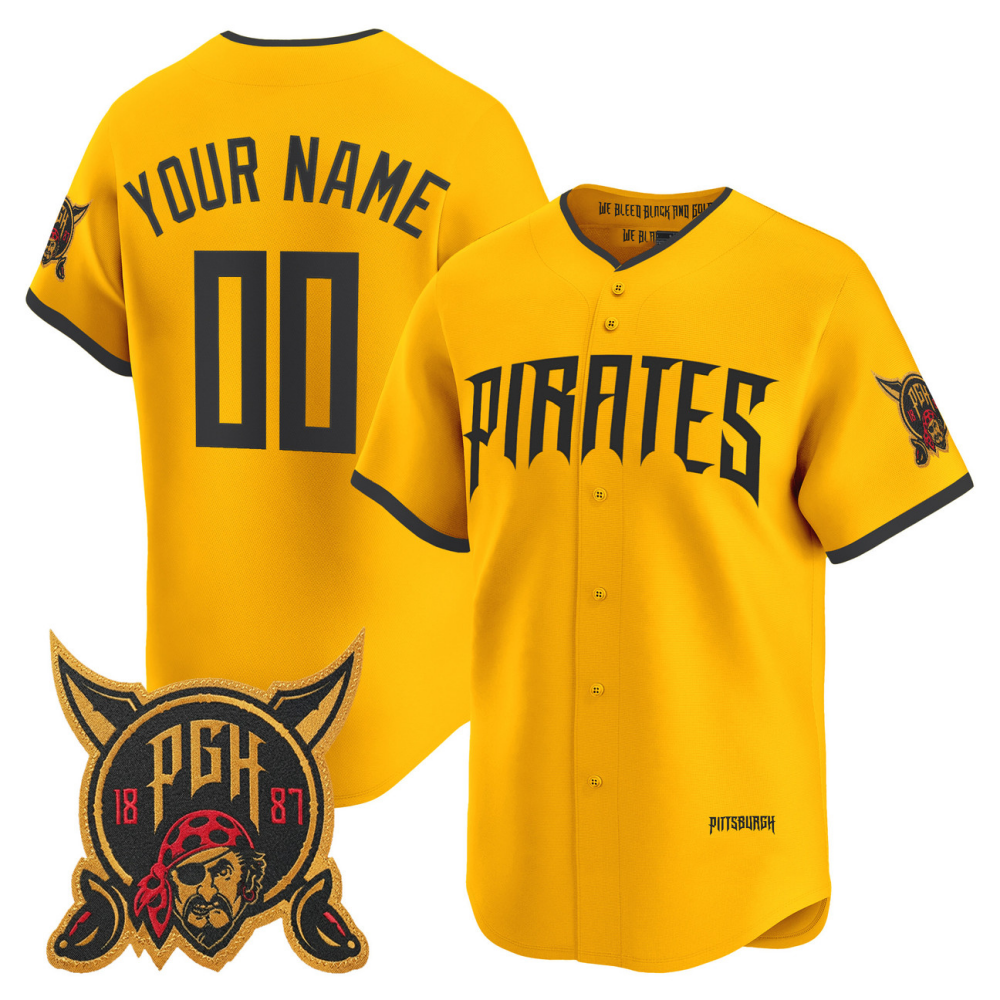 Custom Pittsburgh Pirates Gold 2026 City Connect Vapor Premier Limited Baseball Stitched Jersey