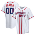 Custom Puerto Rico Baseball 2026 World Baseball Classic Home Pick-A-Player Jersey - White
