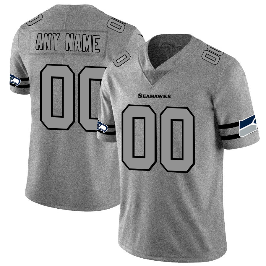 Custom S.Seahawks 2019 Gray Gridiron Gray Vapor Untouchable Limited Football Jersey Marou