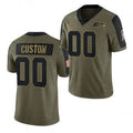 Custom S.Seahawks ACTIVE PLAYER Olive 2021 Salute To Service Limited Stitched Football Jersey Marou