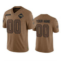 Custom S.Seahawks Active Player 2023 Brown Salute To Service Limited Stitched Football Jersey Marou