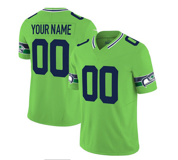 Custom S.Seahawks Active Player 2023 F.U.S.E. Green Limited Stitched Football Jersey Marou