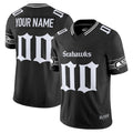 Custom S.Seahawks Active Player Black 2025 F.U.S.E. 'Gothic Rain City Shadows Edition' Vapor Limited Stitched Football Jersey Marou