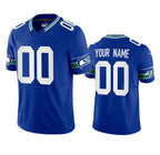 Custom S.Seahawks Active Player Royal 2023 F.U.S.E. Vapor Limited Throwback Stitched Football Jersey Marou