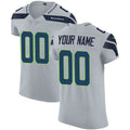 Custom S.Seahawks Elite Grey Vapor Untouchable Alternate Football Jersey Marou