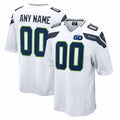 Custom S.Seahawks White 50th Season Away Game Jersey