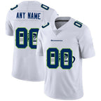 Custom S.Seahawks White Team Big Logo Vapor Untouchable Limited Football Jersey Marou
