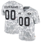 Custom SF.49ers Active Player 2024 F.U.S.E Arctic Camo Salute To Service Limited Stitched Football Jersey Marou