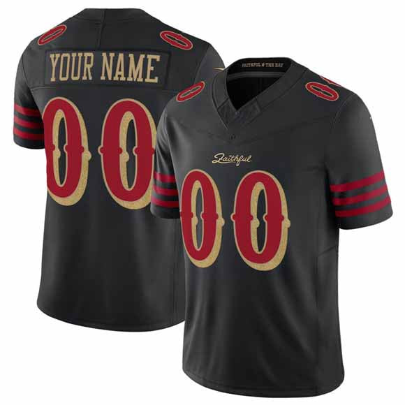 Custom SF.49ers Active Player Black 2025 F.U.S.E. “Rivalriesâ€?Vapor Limited Stitched Jersey