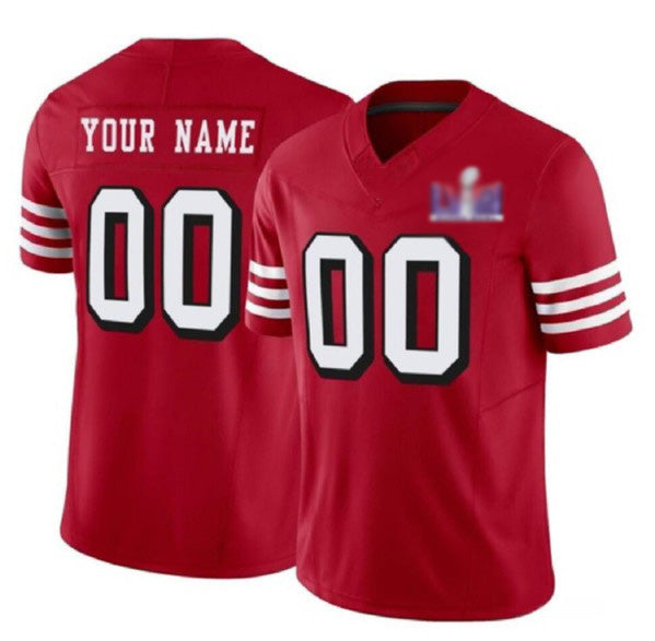 Custom SF.49ers Active Player New Red 2024 F.U.S.E. LVIII Patch Vapor Untouchable Limited Stitched Football Jersey Marou