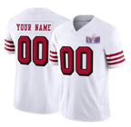 Custom SF.49ers Active Player New White 2024 F.U.S.E. LVIII Patch Vapor Untouchable Limited Stitched Football Jersey Marou