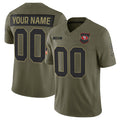 Custom SF.49ers Active Player Olive 2025 Salute to Service Limited Stitched Football Jersey Marou
