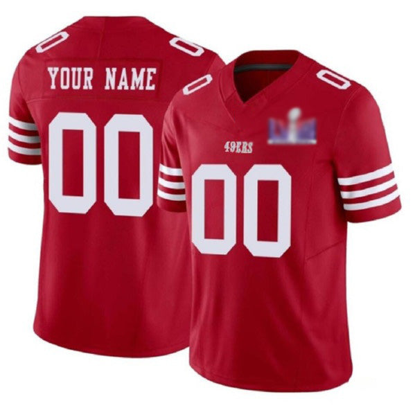 Custom SF.49ers Active Player Red 2024 F.U.S.E. LVIII Patch Vapor Untouchable Limited Stitched Football Jersey Marou