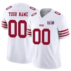 Custom SF.49ers Active Player White 2024 F.U.S.E. LVIII Patch Vapor Untouchable Limited Stitched Football Jersey Marou